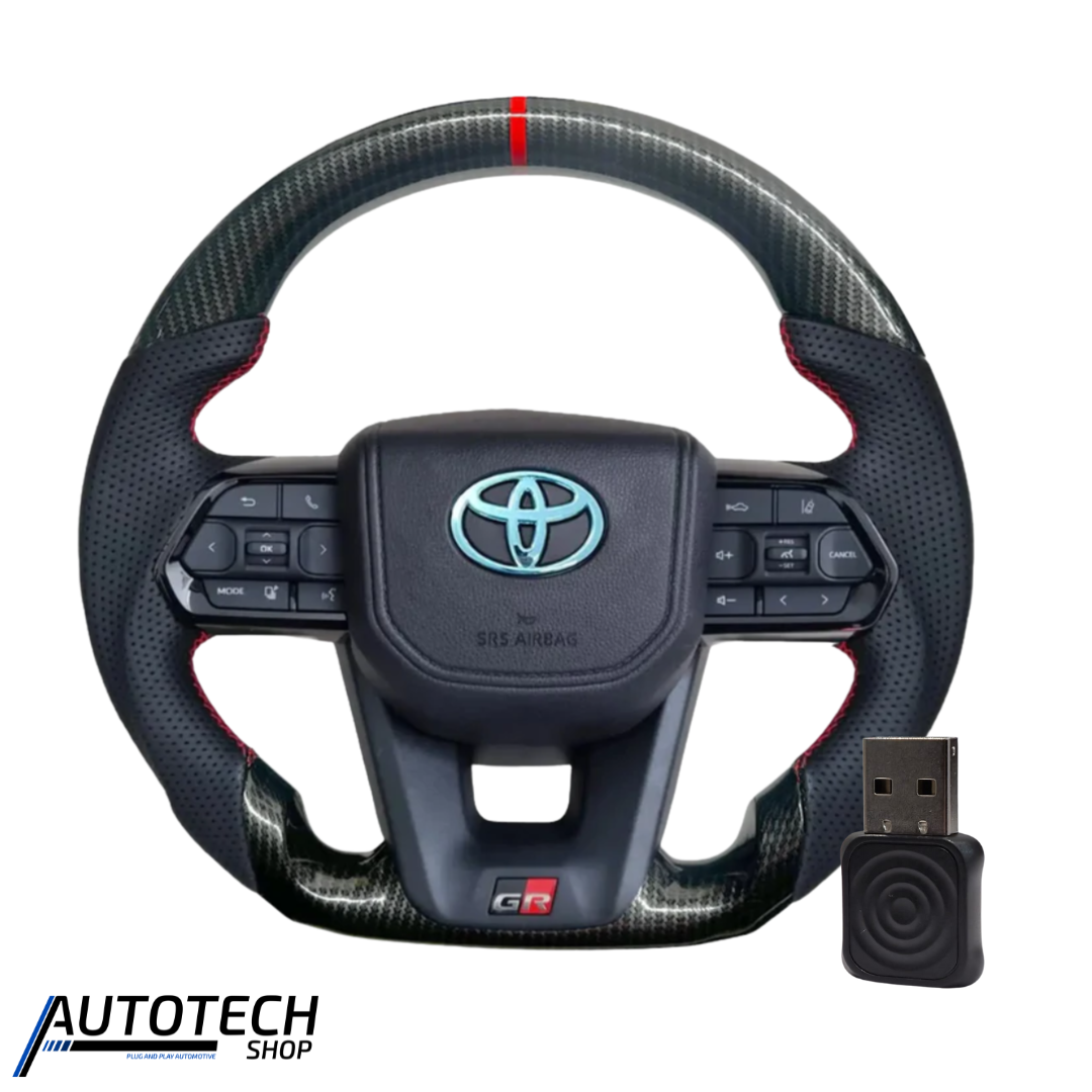 GR300 SPORT Carbon Steering Wheel + FREE Wired to Wireless Carplay Dongle