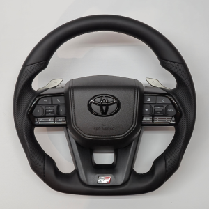GR300 Sport Steering Wheel – Full Black Leather with Paddle Shift Land Cruiser 79 2.8 Auto
