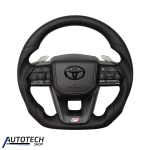 GR300 Sport Steering Wheel – Full Black Leather with Paddle Shift Land Cruiser 79 2.8 Auto