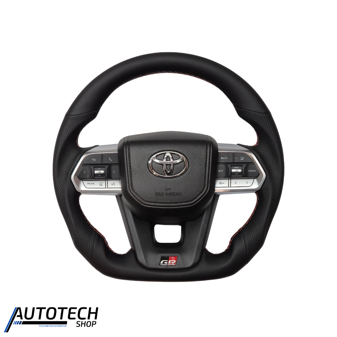 Autotech GR300 Sport Red Stitch Silver Buttons