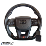 Piano Black Steering Wheel + Wired to Wireless CarPlay Dongle