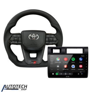 AutoTech Toyota GR300 Sport Steering Wheel + OneNav Evo 9inch for Land Cruiser Pick Up A11 (2012+)