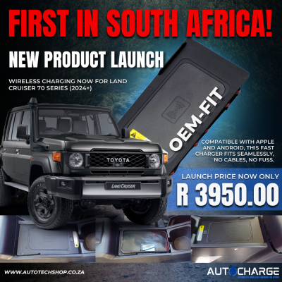 Revolutionise Your Ride: AutoCharge Wireless Charging Pad for Toyota Land Cruiser 70 Series (2024+)